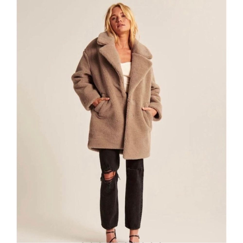 A & F teddy coat NWT